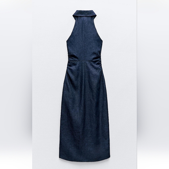 🛑SOLD🛑ZARA TAILORED 💯% LINEN SHIRT DRESS ✨️SIZE M✨️ - Picture 3 of 6